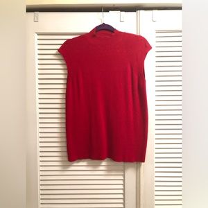 Vibrant Red Woven Top by Worthington - Size Large